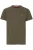 INDICODE JEANS Shirt ‘Gabrix’  olijfgroen / oranje / wit