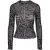 Urban Classics Dames mesh schildpadhals top met all-over print en lange mouwen