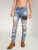 MAD TIGERS Jeans ‘CHE-CHAINS ARTPATCH’  lichtblauw