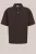 WE Fashion – Heren boxy fit polo met structuur – Boxy Fit – Donkerbruin – Katoen –