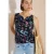 Top met gespleten hals en rimpels