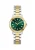 GUESS Analoog horloge ‘MIST’  goud / donkergroen / zilver