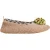 White Stuff Pom Ballet Slipper Dark Natural
