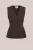 WE Fashion – Dames slim fit gilet met plooidetail – Slim Fit – Donkerbruin –