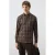 Mango Man regular fit geruit overhemd met wol – bruin