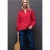 Street One Dames Corduroy blouse in effen kleur in Rood