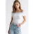 Geborduurde Slim-fit Boot Hals Croptop