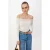 TRENDYOLMİLLA Dames Ecru Effen Lang Getailleerd Blouses