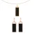 Orphelia Dames 925 Sterling Zilver Set: Ketting-Hanger + Oorbellen – Roze SET-6045