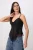 TRENDYOLMİLLA Dames Zwart Stippen Mouwloos Regular fit Blouses