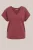 WE Fashion – Dames T-shirt met structuur – Regular fit – Oudroze –
