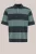 WE Fashion – Heren boxy fit polo met streep – Boxy Fit – Groen – Katoen –