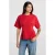 America Today T-shirt met plooien – rood
