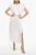 Twill effen maxi-jurk in wit
