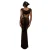 Damesjurk Goddiva Open Back Cowl Neck Gathered Maxi