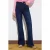 TRENDYOLMİLLA Dames Donkerblauw Effen Flared Hoge taille Jeans