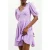 French Connection Birch Puff Sleeve Dress Sheer Lilac