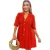 AX Paris Polyester smockjurk voor dames (Gebrande sinaasappel)