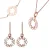 Orphelia ‘Jasmine’ Dames 925 Sterling Zilveren Set: Armband + Oorbellen + Ketting – Roze SET-7076/1