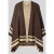 comma Poncho van viscosemix met contrasterende strepen