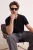 TRENDYOL MAN Heren Zwart Effen Kort Regular fit Poloshirts