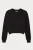 Gelaagd Gebreid Relaxed Crop Sweater met Ronde Hals