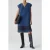 Closed V-neck Dress Dark Blue