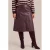 Exxcellent Plus Size imitatieleren A-lijn rok – donkerrood