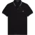 Fred Perry Blauw Poloshirt Met Dubbele Kraag En Zwarte Kraag