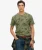Vintage Overdye T-shirt met Print Groen