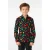 OppoSuits overhemd Christmas Icons met all over print zwart/multicolor