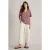 White Stuff Sophia Crinkle Top Pink Print