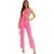Missy Empire Dames/Cut Out Gebreide Voorstrik Jumpsuit (Roze)