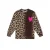 Pinned by K Curve sweater met panterprint bruin
