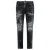 Dsquared2 Tidy Biker Jean Paint Splash versterkte gescheurde zwarte jeans
