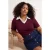 Trendyol Curve Dames Paars Effen Kort Getailleerd Grote maten Blouses