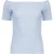 Zacht Blauwe Off-Shoulder Katoen-Elastaan Top