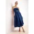 TRENDYOLMİLLA Dames Donkerblauw Effen Midi Mouwloos Stijlvol/Avond Skater Jurken