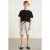 Gebreide short met trekkoord in de taille
