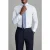 Reiss Ls Two Fold Twill Cotton Shirt Soft Blue
