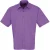 Premier Heren Korte Mouw Formele Poplin Gewoon Werk Shirt (Rijke Violet)