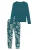SCHIESSER Pyjama ‘Modern Nightwear’  donkergroen / offwhite