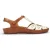 Pikolinos dames sandalen met sleehak, gemaakt van bruin en crèmekleurig leer – P-Vallarta