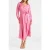 Forever New Marilyn Satin Wrap Midi Dress Pink Cosmos