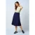 Juno Milano Crepe midi rok in beacon blauw