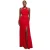 Dunne jurk met open rug en beeninsnijding dames Goddiva Maxi