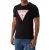 Guess T-shirt voor heren Question Mark van biologisch katoen met logo (gitzwart)