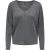 Only Onlisabel l/s v-neck shine top jrs magnet/silver g