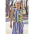 LOLALIZA gestreepte top met split – blauw