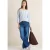 Cecil Dames Gestreept shirt met structuur in Blauw